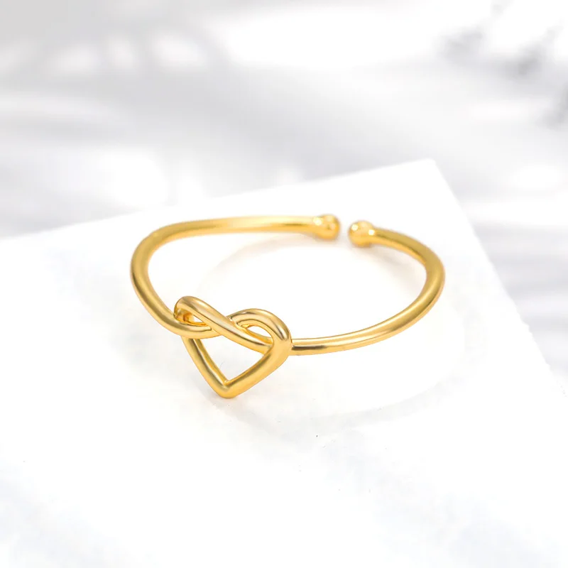Ladies Gold/Silver Heart Ring 4
