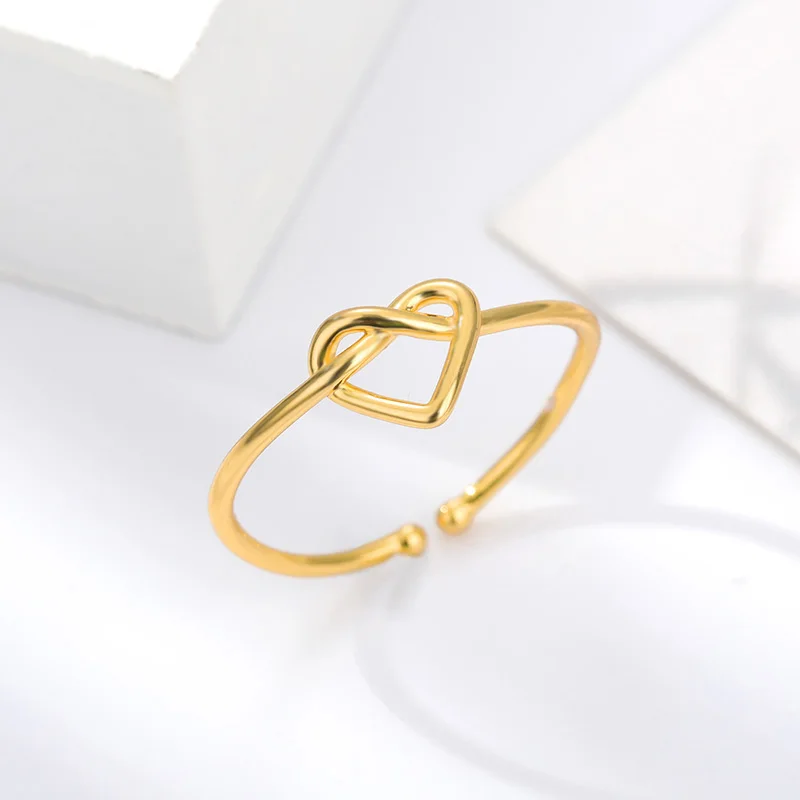 Ladies Gold/Silver Heart Ring 2