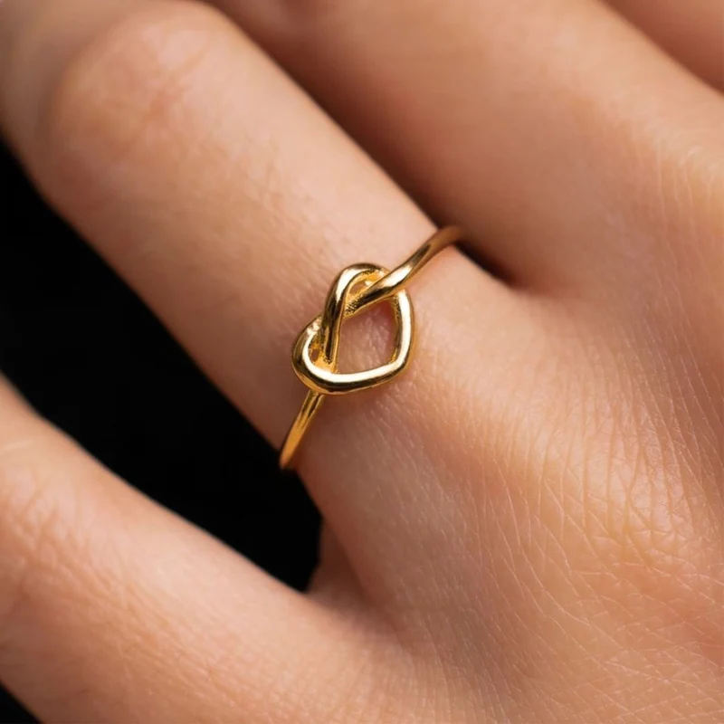 Ladies Gold/Silver Heart Ring 1