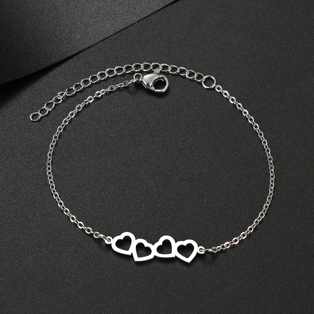 Heart Chain Charm Bracelet 3