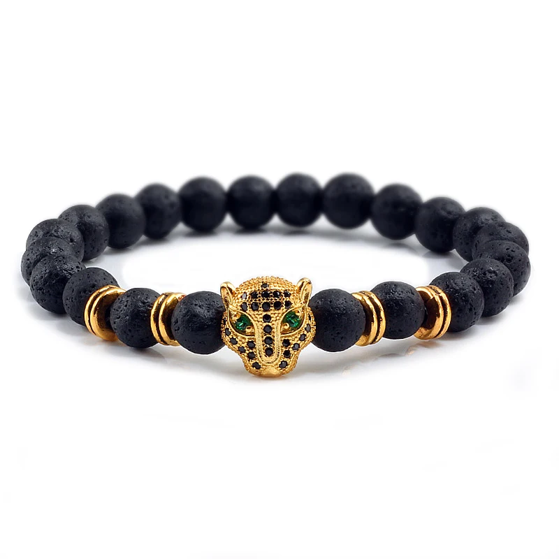 Leopard Head Natural Stone Bracelet 4
