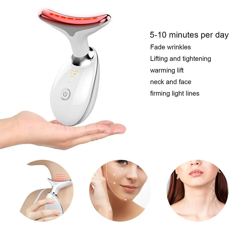7 Colors Anti Wrinkle Facial Massager Neck Face Beauty Device Skin Tighten Facial Lift Device Reduce Double Chin Skin Care Tool 4
