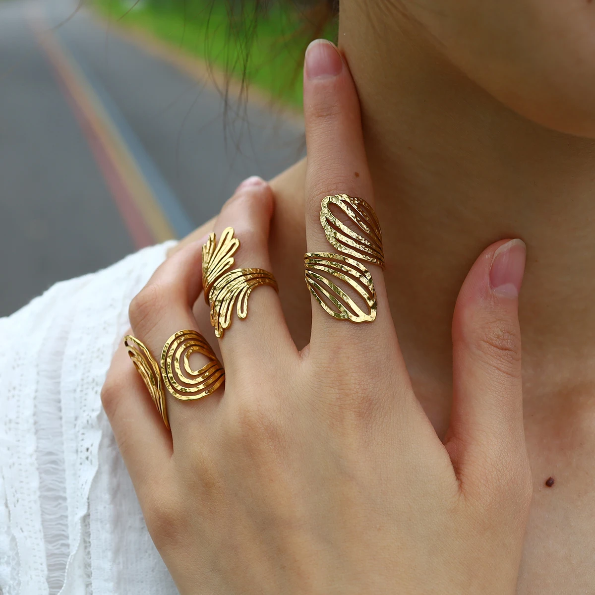 Geometric Textured Rings 3