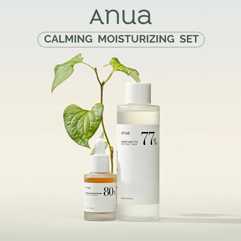 Anua Heartleaf 77% Soothing Toner and 80% Ampoule/Serum 1