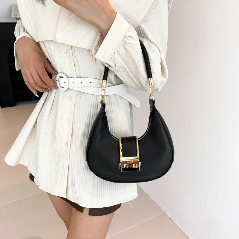 Solid Color Single Shoulder Bag 1