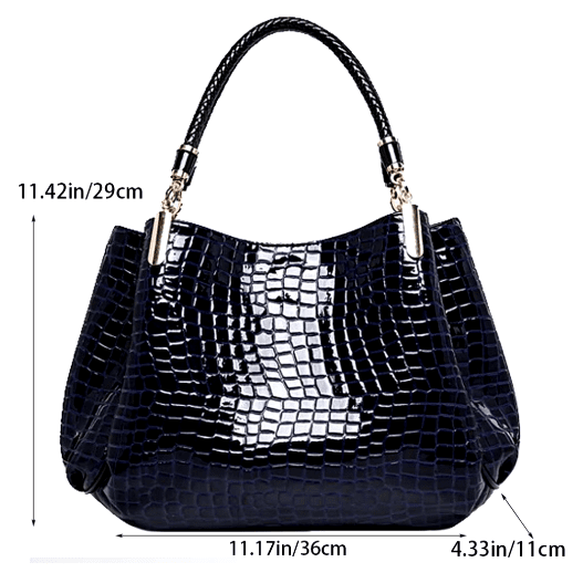 Crocodile Print Handbag - Image 5