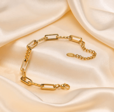 Textured Paperclip Chain Bracelet and Necklace - Image 5